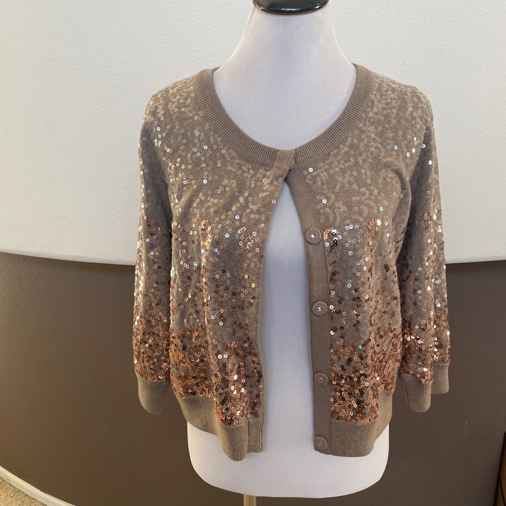 Boston Proper Sequin Embellished Cardigan